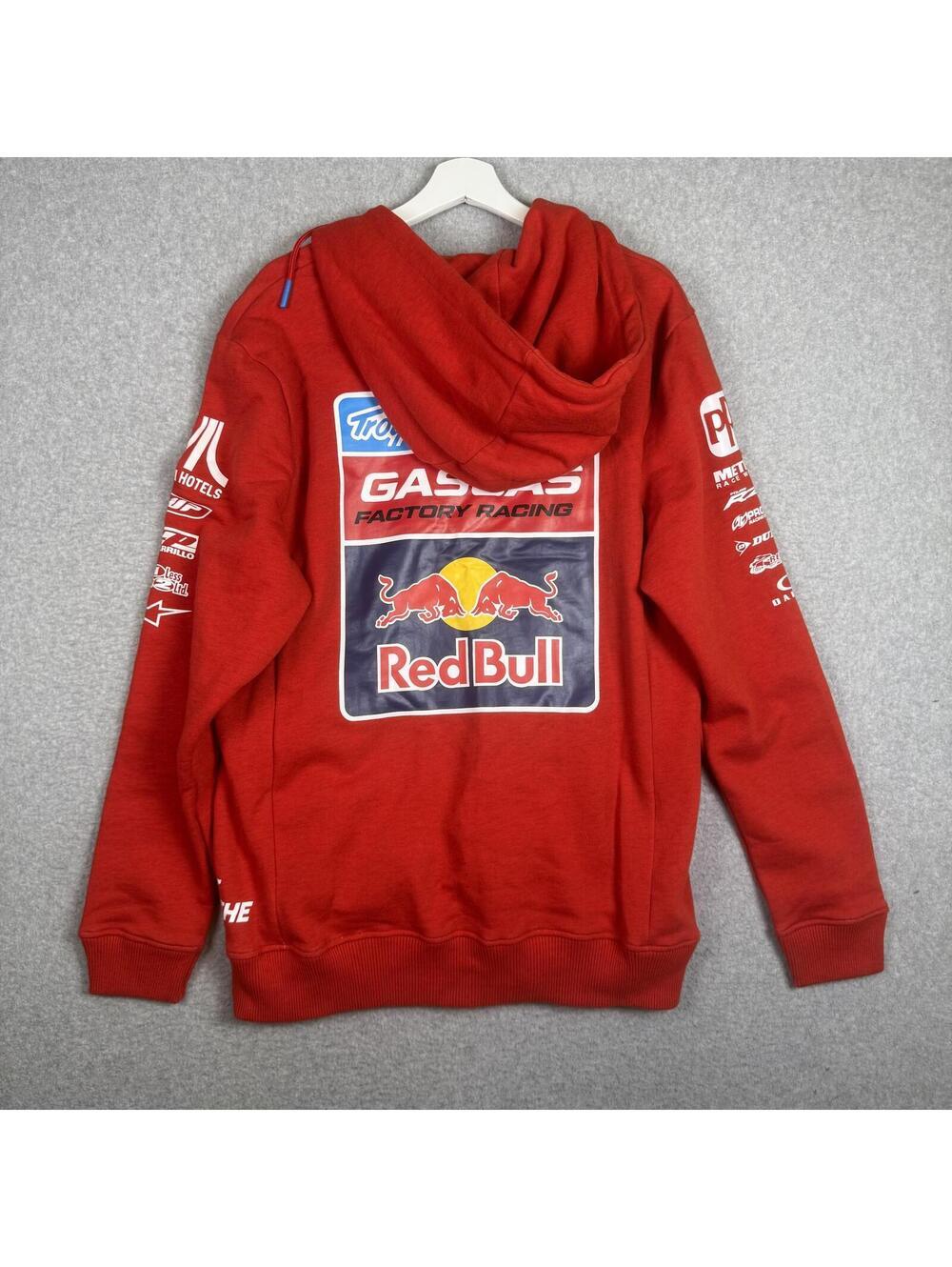Troy Lee Designs TLD Gas Gas Redbull Red Full Zip Racing Jacket Hooded Men's L - Picture 11 of 12